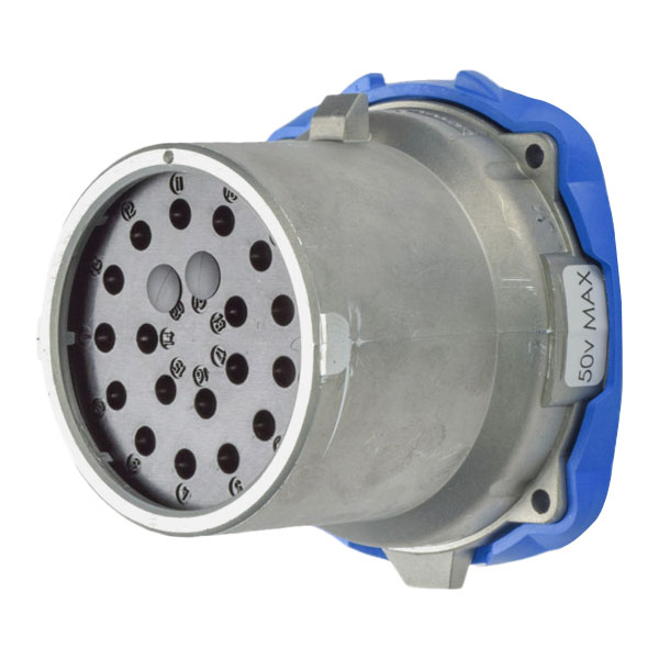 17-68180 - DN20c INLET METAL SIZE 5 IP 54/55 18P 15A 50 V 60 Hz